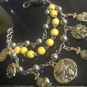 Ed Hardy triple charm bracelet